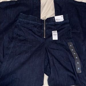 NWT zip up wide leg express jeans